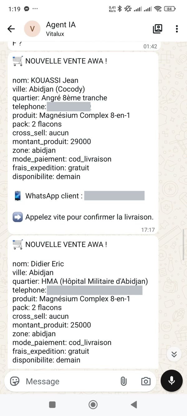 Alerte WhatsApp